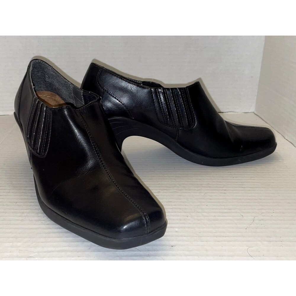 Naturalizer Natural Soul Womens 9M Black Heel Booties Shoes